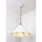 Smooth Brass Hockley Pendant in Flock | From The Anvil-Hockley-Yester Home