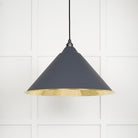 Smooth Brass Hockley Pendant in Slate | From The Anvil - Hockley - From The Anvil - Yester Home
