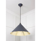 Smooth Brass Hockley Pendant in Slate | From The Anvil - Hockley - From The Anvil - Yester Home