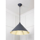 Smooth Brass Hockley Pendant in Slate | From The Anvil-Hockley-Yester Home
