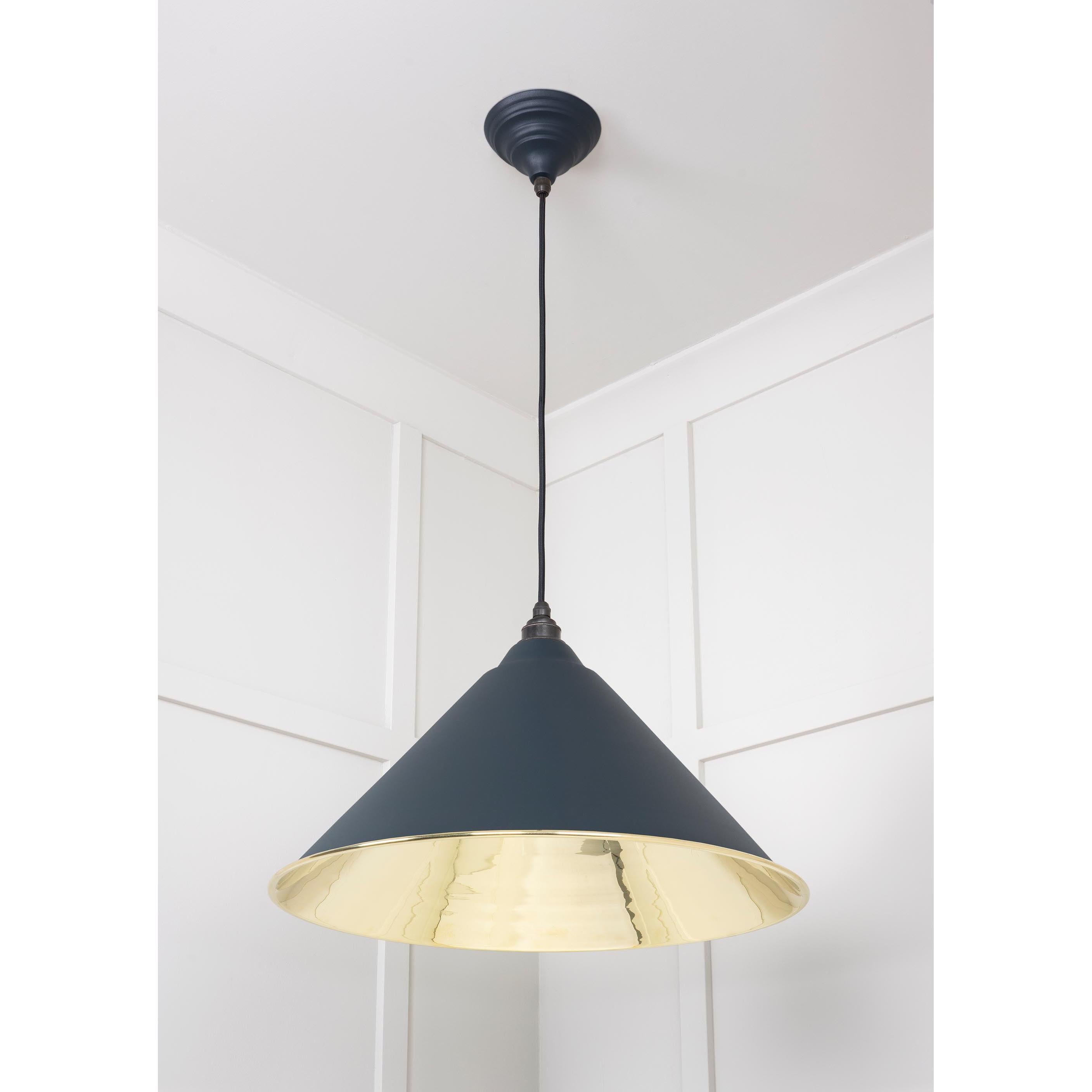 Smooth Brass Hockley Pendant in Soot | From The Anvil - Hockley - From The Anvil - Yester Home