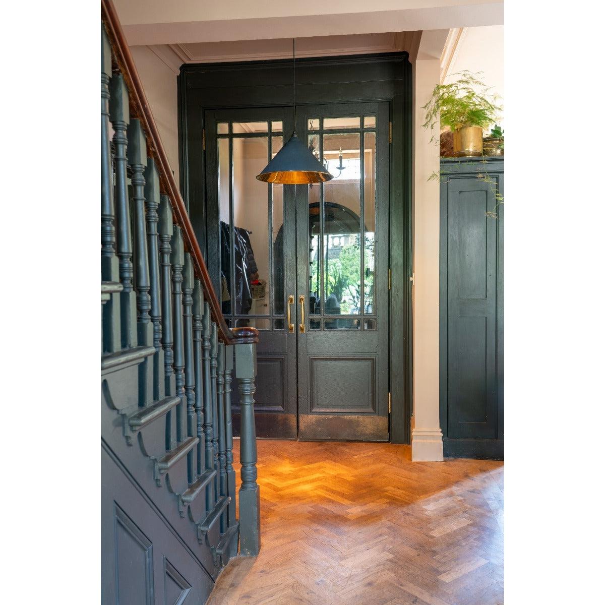 Smooth Brass Hockley Pendant in Soot | From The Anvil-Hockley-Yester Home