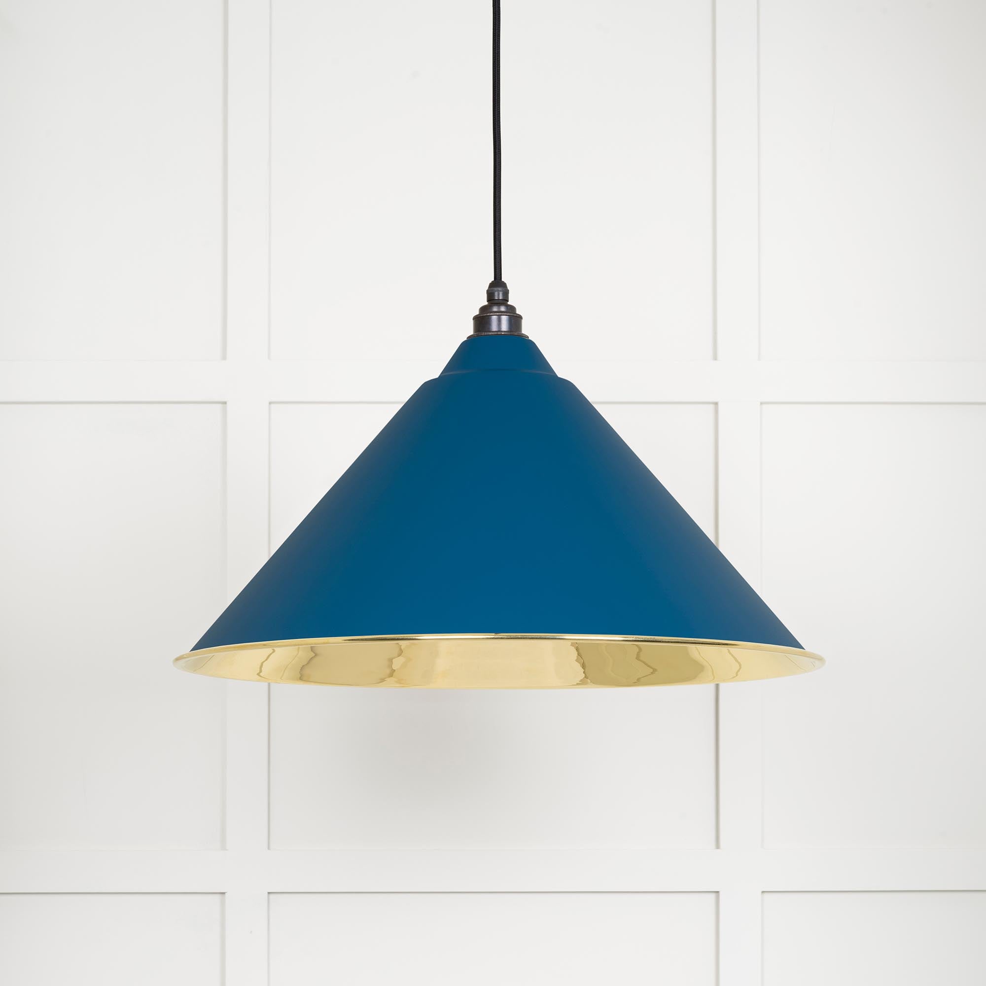 Smooth Brass Hockley Pendant in Upstream | From The Anvil - Hockley - From The Anvil - Yester Home