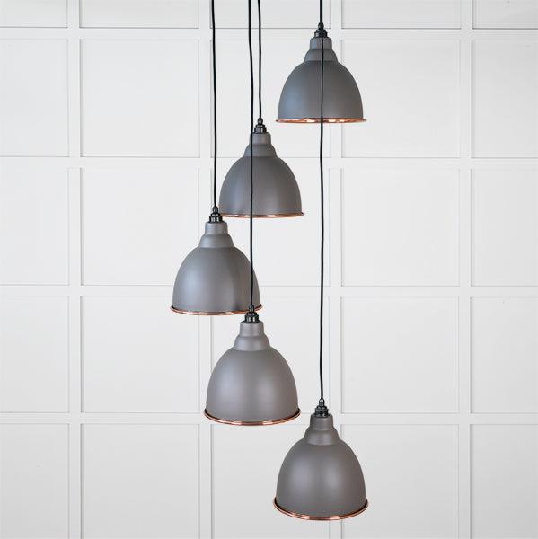 Smooth Copper Brindley Cluster Pendant in Bluff | From The Anvil-Cluster Pendants-Yester Home