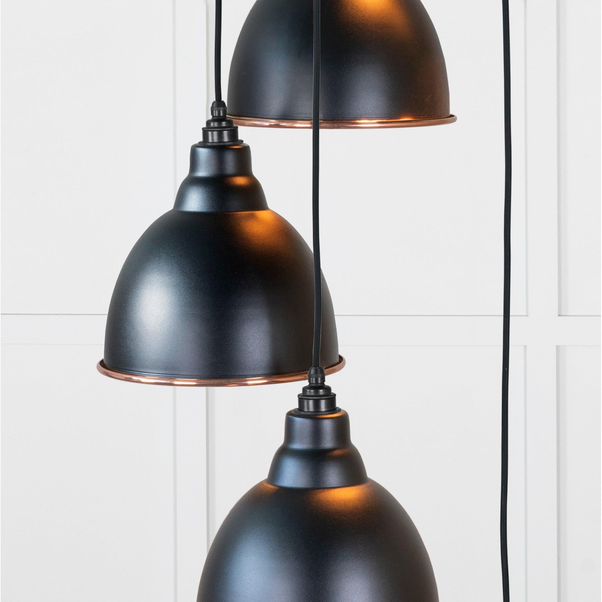 Smooth Copper Brindley Cluster Pendant in Elan Black | From The Anvil - Cluster Pendants - From The Anvil - Yester Home