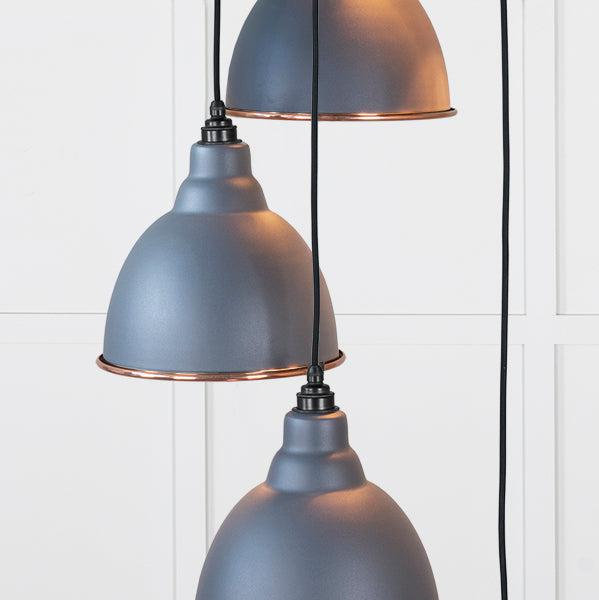 Smooth Copper Brindley Cluster Pendant in Slate | From The Anvil-Cluster Pendants-Yester Home