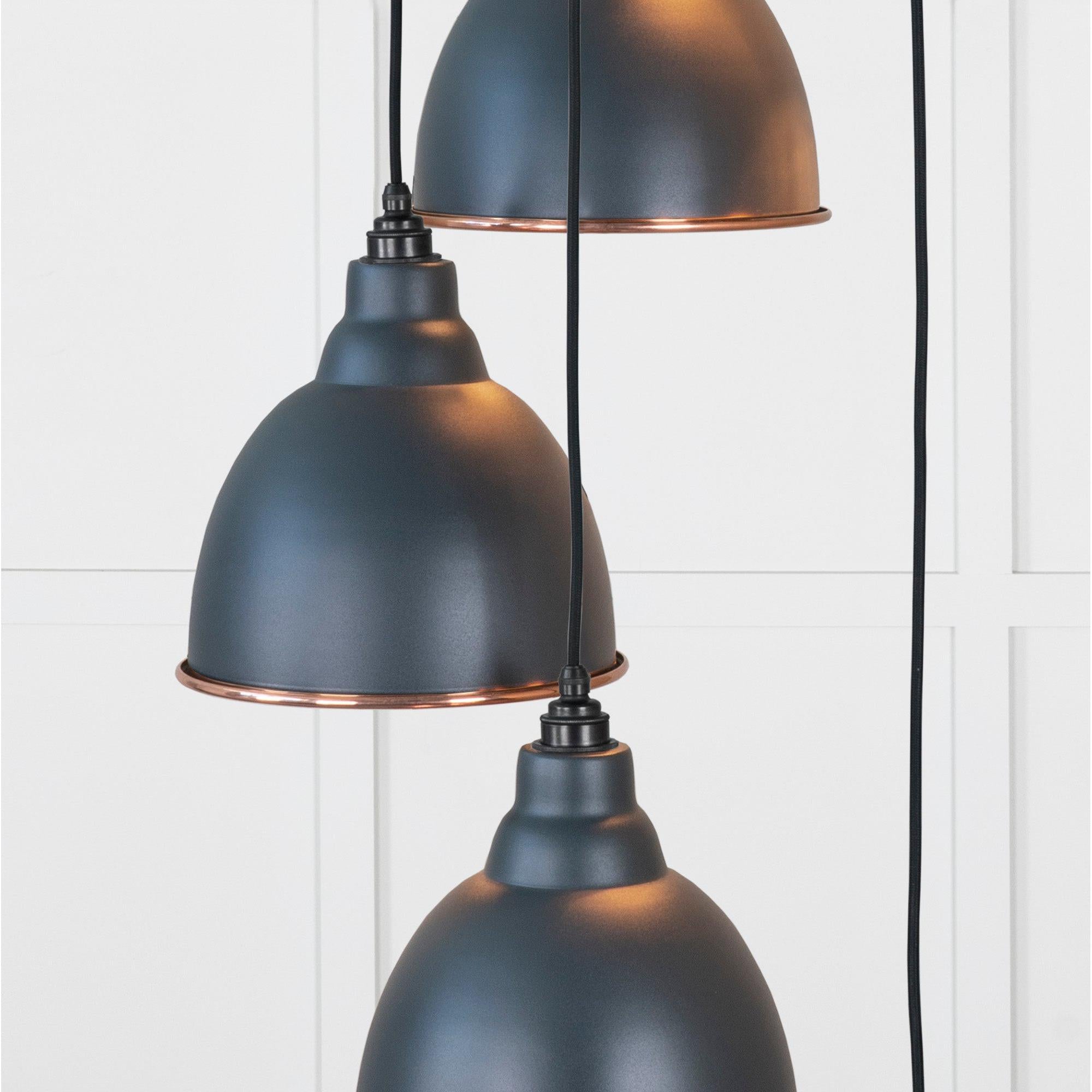 Smooth Copper Brindley Cluster Pendant in Soot | From The Anvil - Cluster Pendants - From The Anvil - Yester Home