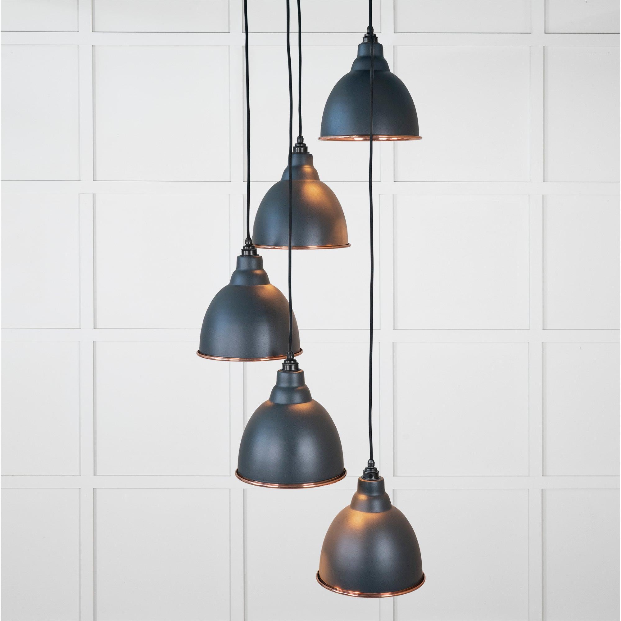 Smooth Copper Brindley Cluster Pendant in Soot | From The Anvil - Cluster Pendants - From The Anvil - Yester Home