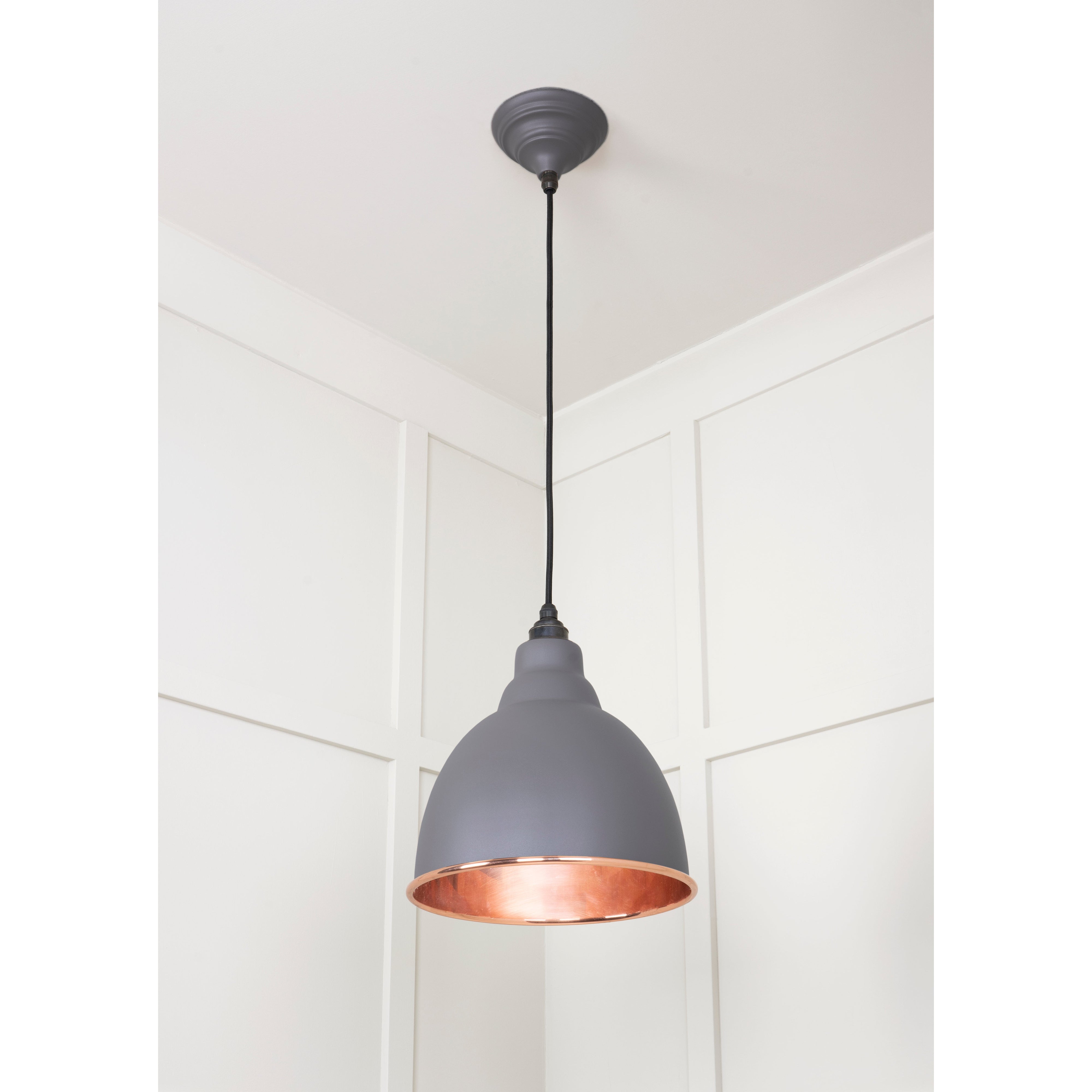 Smooth Copper Brindley Pendant in Bluff | From The Anvil-Brindley-Yester Home