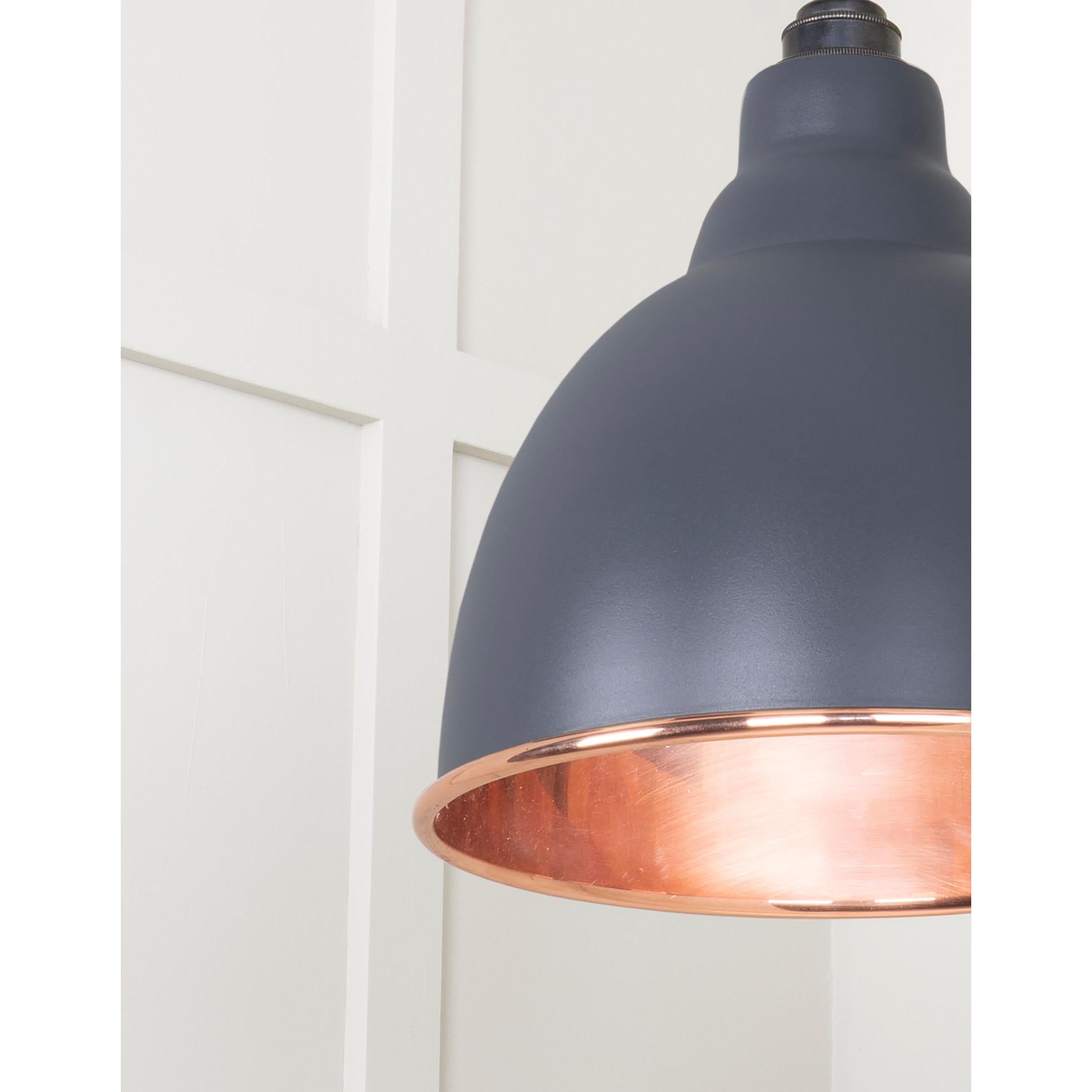 Smooth Copper Brindley Pendant in Slate | From The Anvil - Brindley - From The Anvil - Yester Home