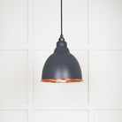 Smooth Copper Brindley Pendant in Slate | From The Anvil - Brindley - From The Anvil - Yester Home