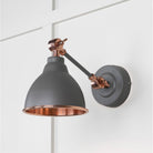 Smooth Copper Brindley Wall Light in Bluff | From The Anvil-Wall Lights-Yester Home
