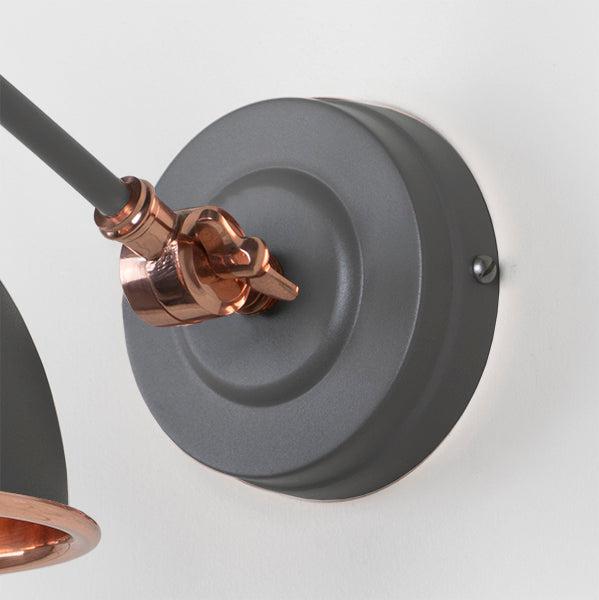 Smooth Copper Brindley Wall Light in Bluff | From The Anvil-Wall Lights-Yester Home