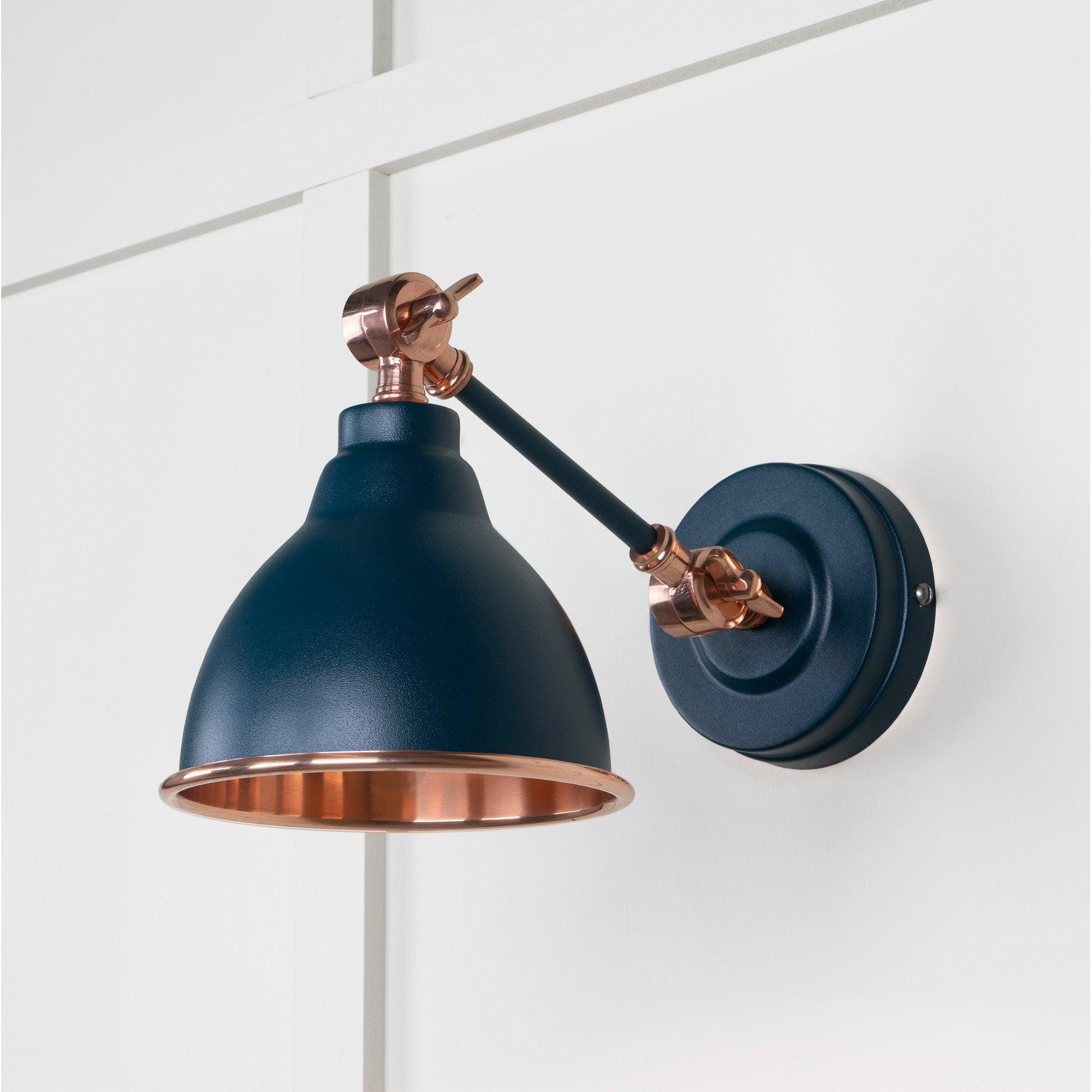 Smooth Copper Brindley Wall Light in Dusk | From The Anvil-Wall Lights-Yester Home
