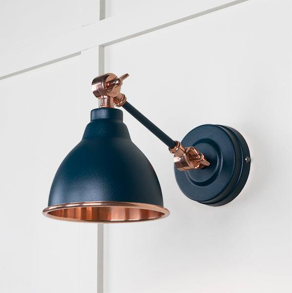Smooth Copper Brindley Wall Light in Dusk | From The Anvil-Wall Lights-Yester Home