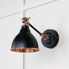 Smooth Copper Brindley Wall Light in Elan Black | From The Anvil - Wall Lights - From The Anvil - Yester Home