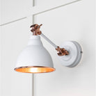 Smooth Copper Brindley Wall Light in Flock | From The Anvil-Wall Lights-Yester Home
