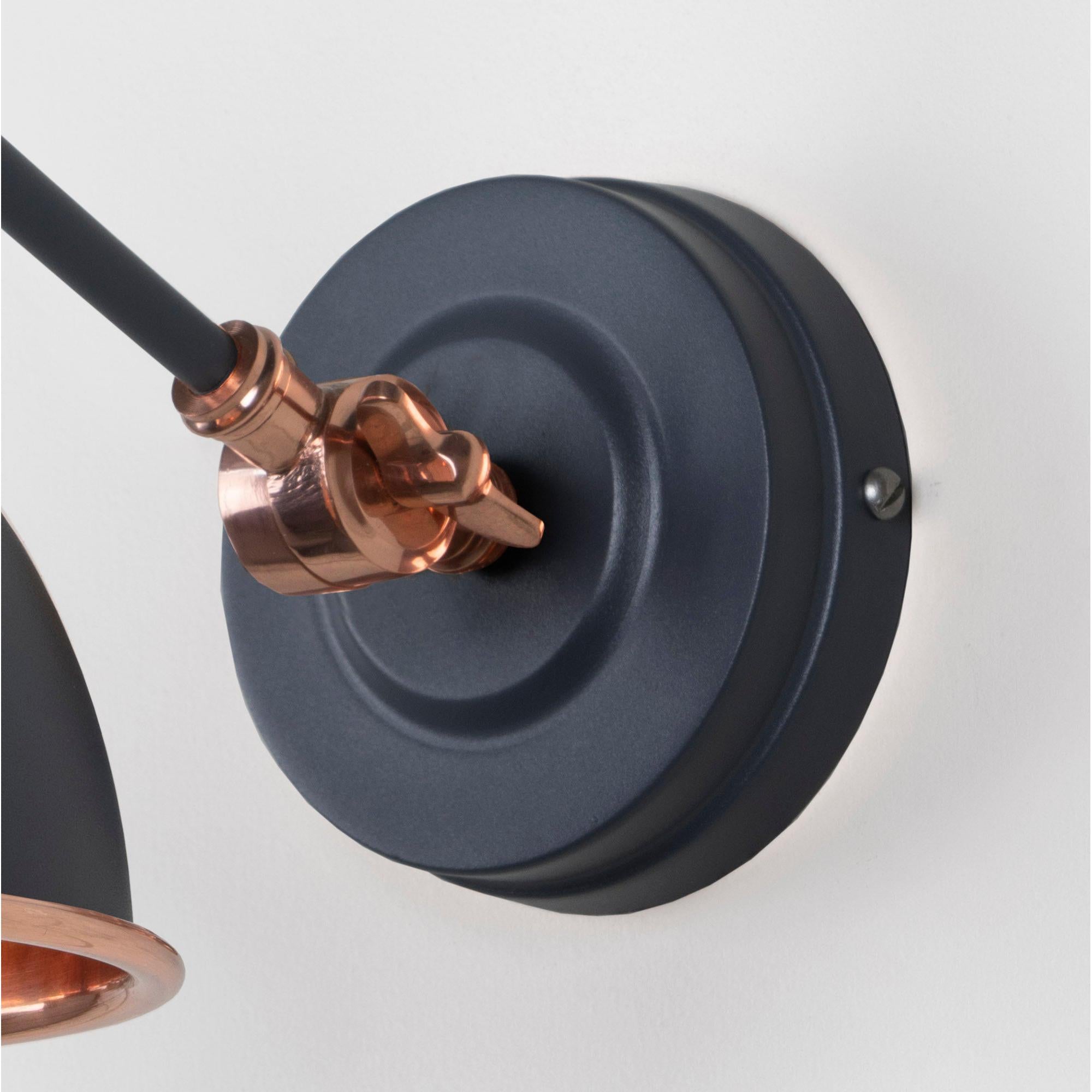 Smooth Copper Brindley Wall Light in Slate | From The Anvil - Wall Lights - From The Anvil - Yester Home