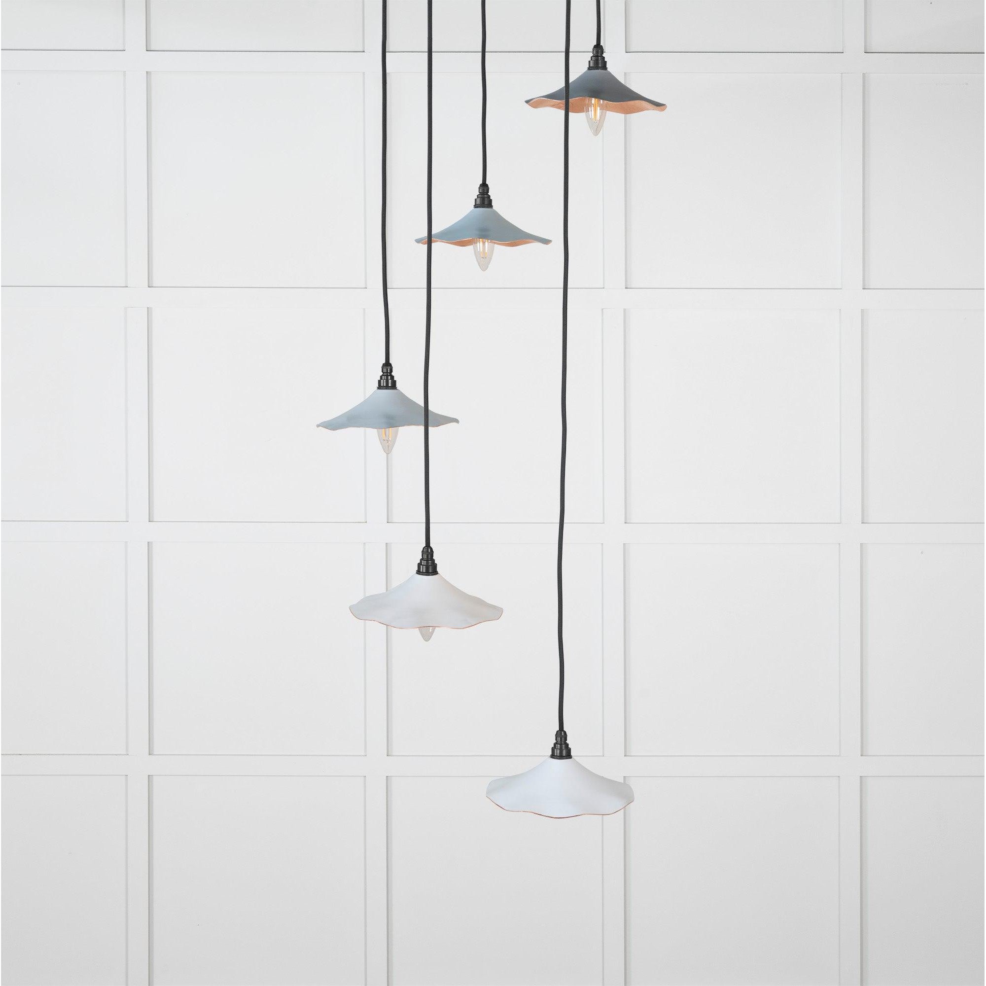 Smooth Copper Flora Cluster Pendant in Birch | From The Anvil-Cluster Pendants-Yester Home