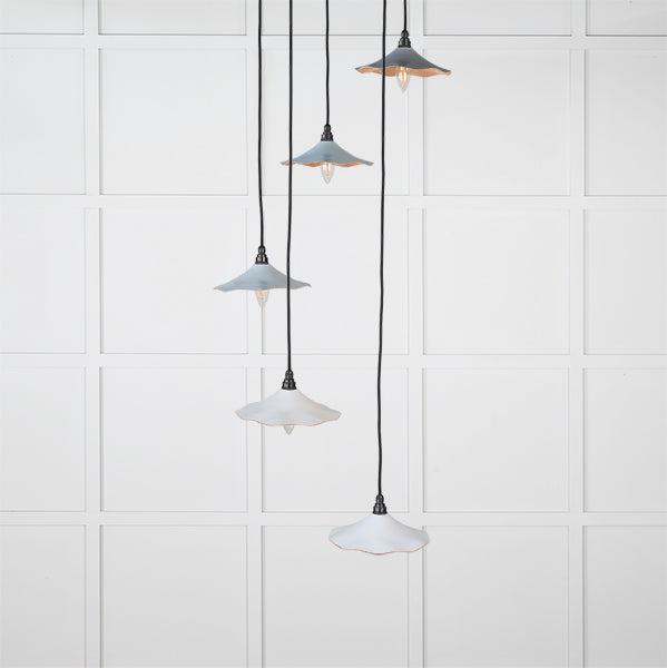 Smooth Copper Flora Cluster Pendant in Birch | From The Anvil-Cluster Pendants-Yester Home