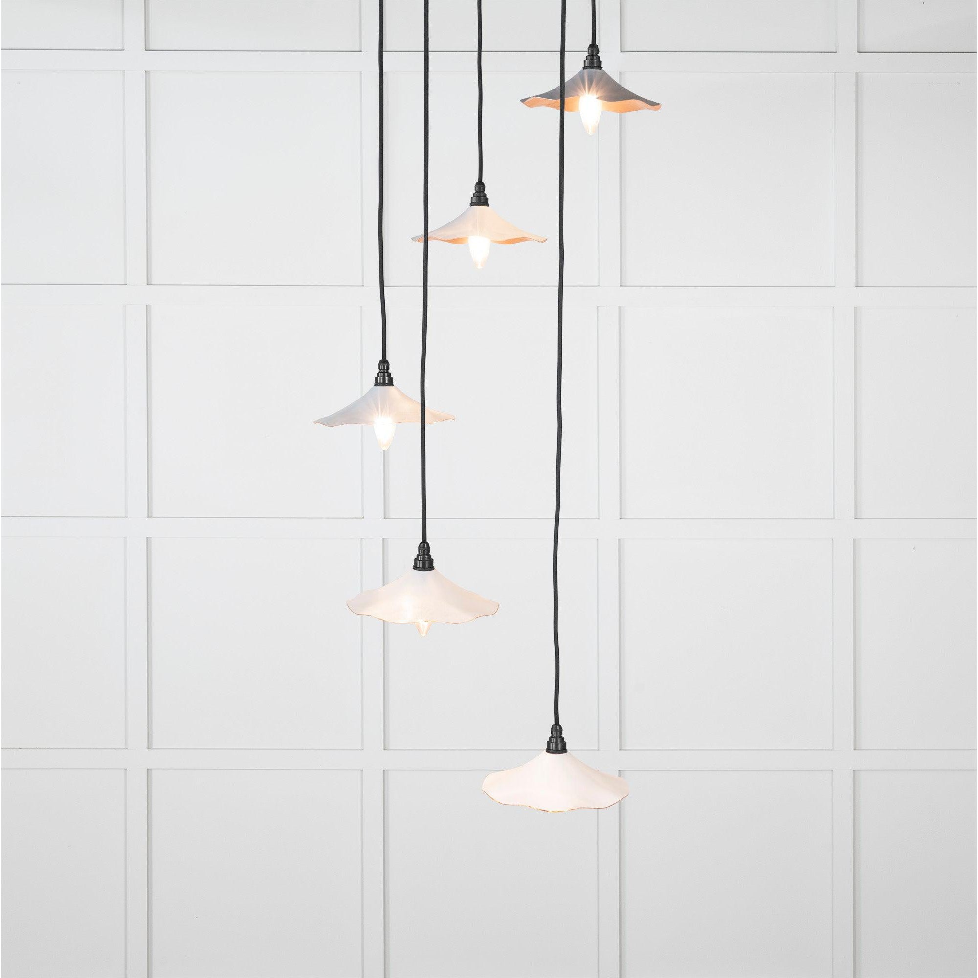 Smooth Copper Flora Cluster Pendant in Birch | From The Anvil-Cluster Pendants-Yester Home