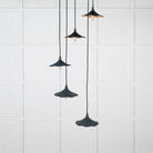 Smooth Copper Flora Cluster Pendant in Soot | From The Anvil-Cluster Pendants-Yester Home