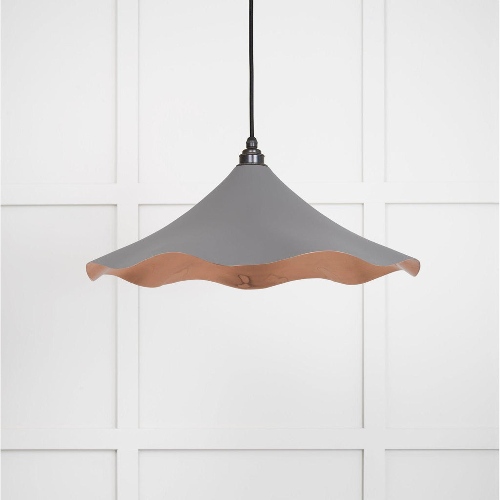 Smooth Copper Flora Pendant in Bluff | From The Anvil-Ceiling Pendants-Yester Home