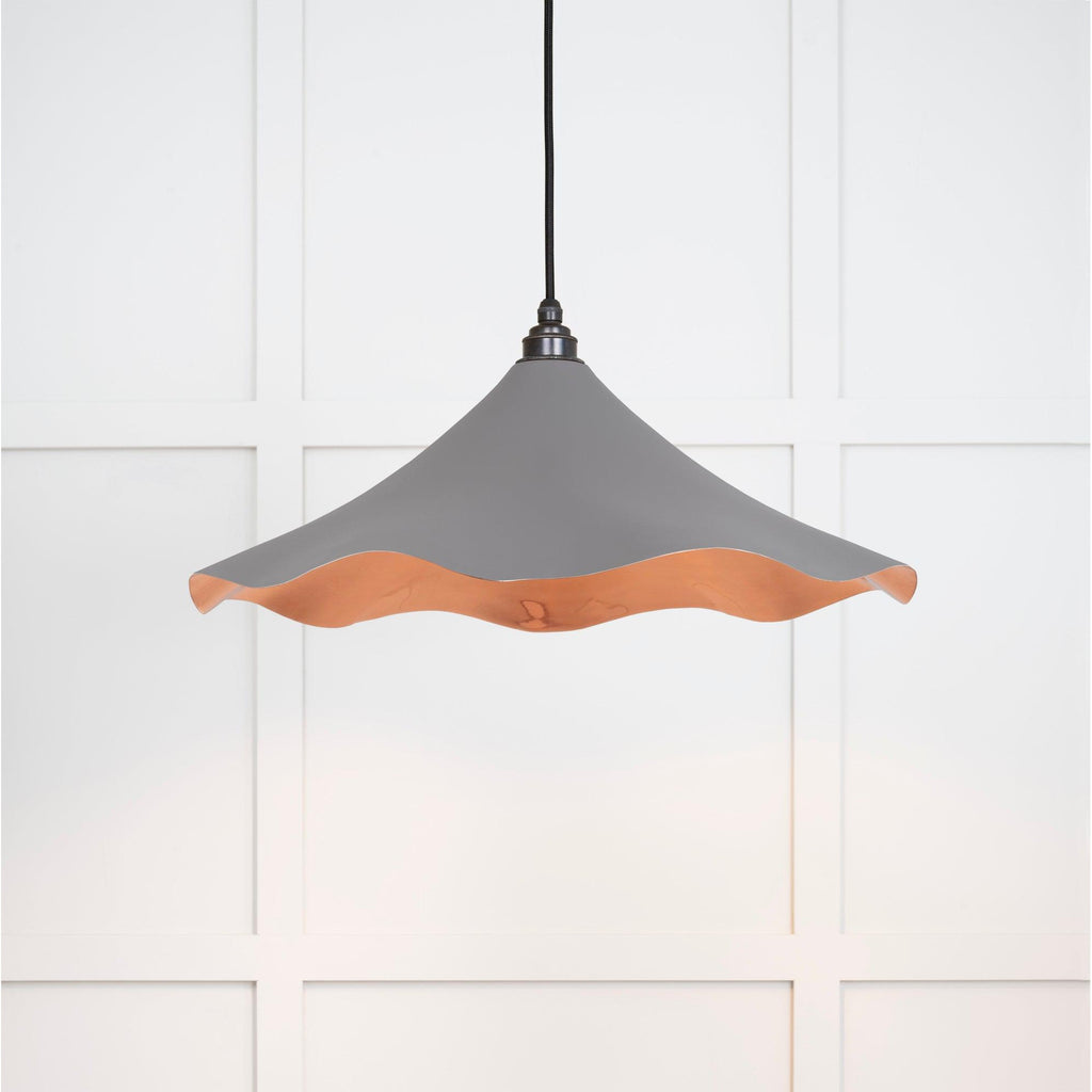 Smooth Copper Flora Pendant in Bluff | From The Anvil-Ceiling Pendants-Yester Home