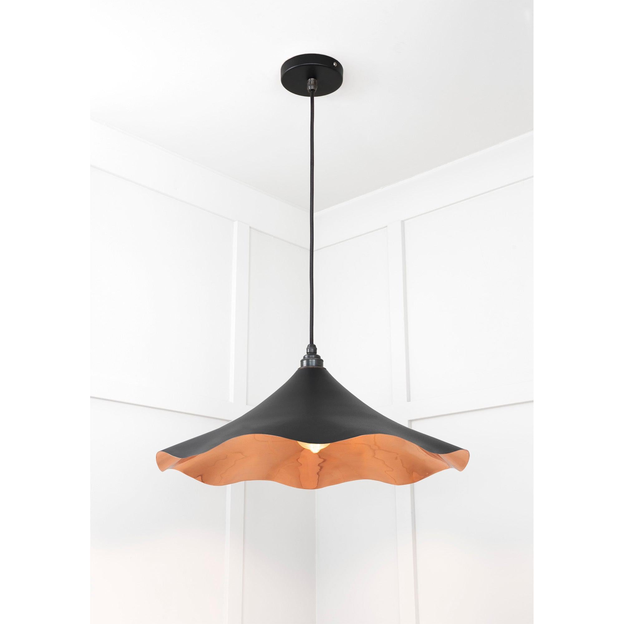 Smooth Copper Flora Pendant in Elan Black | From The Anvil - Ceiling Lights - From The Anvil - Yester Home