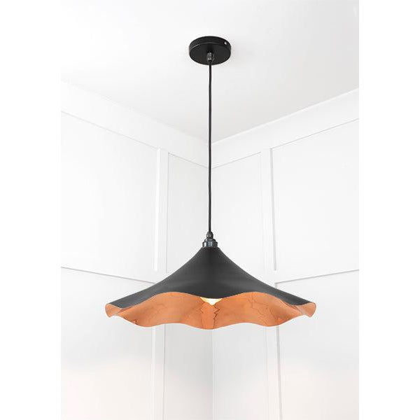 Smooth Copper Flora Pendant in Elan Black | From The Anvil-Ceiling Pendants-Yester Home