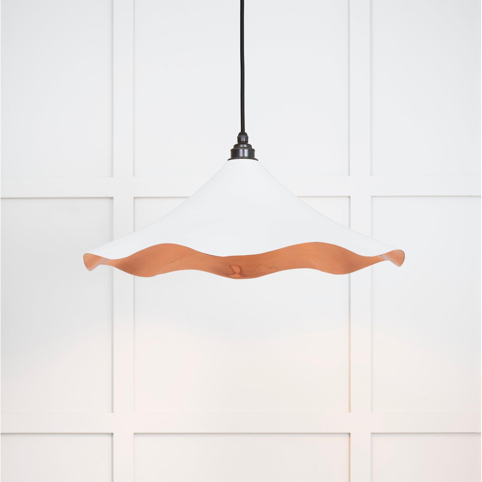 Smooth Copper Flora Pendant in Flock | From The Anvil-Ceiling Pendants-Yester Home