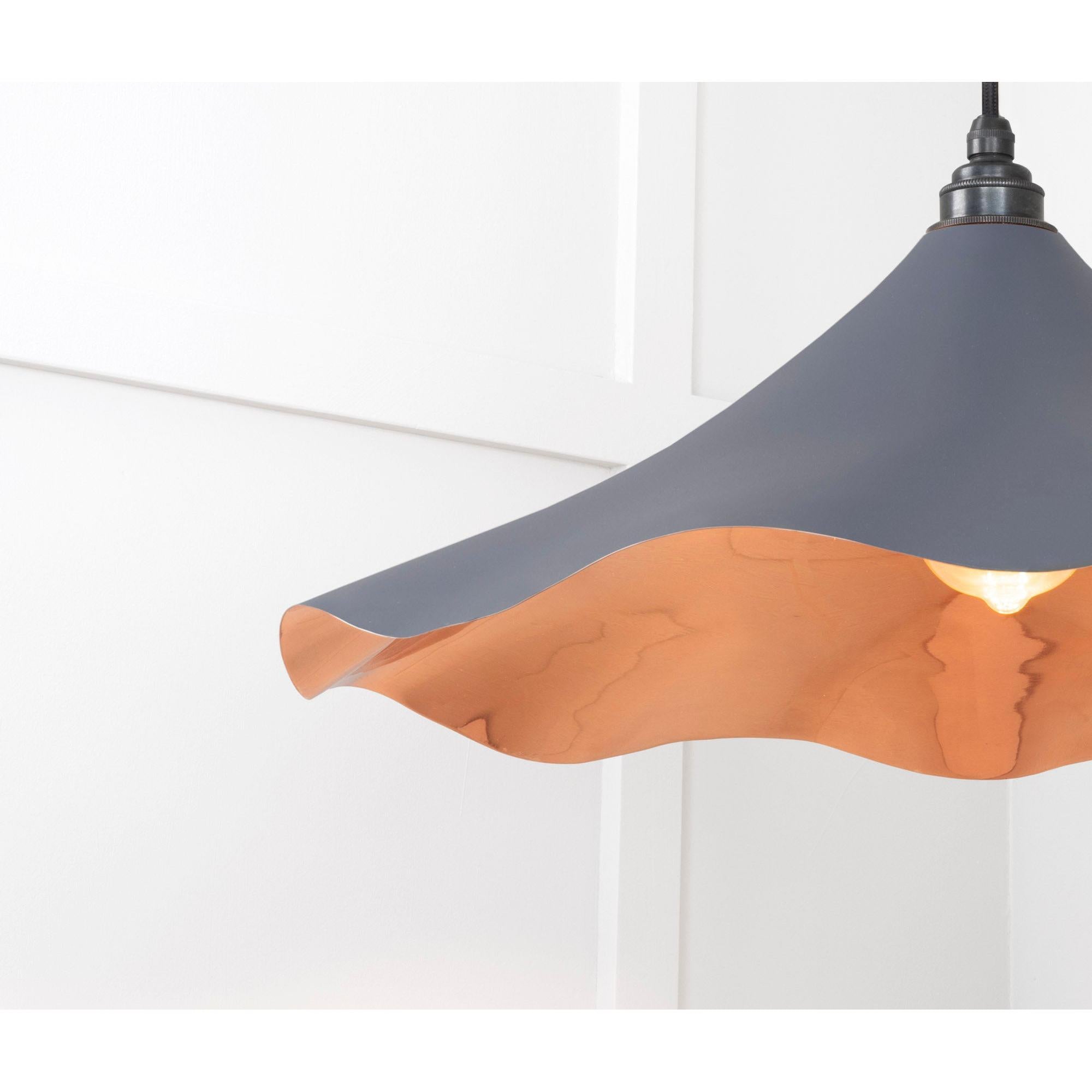 Smooth Copper Flora Pendant in Slate | From The Anvil - Ceiling Lights - From The Anvil - Yester Home