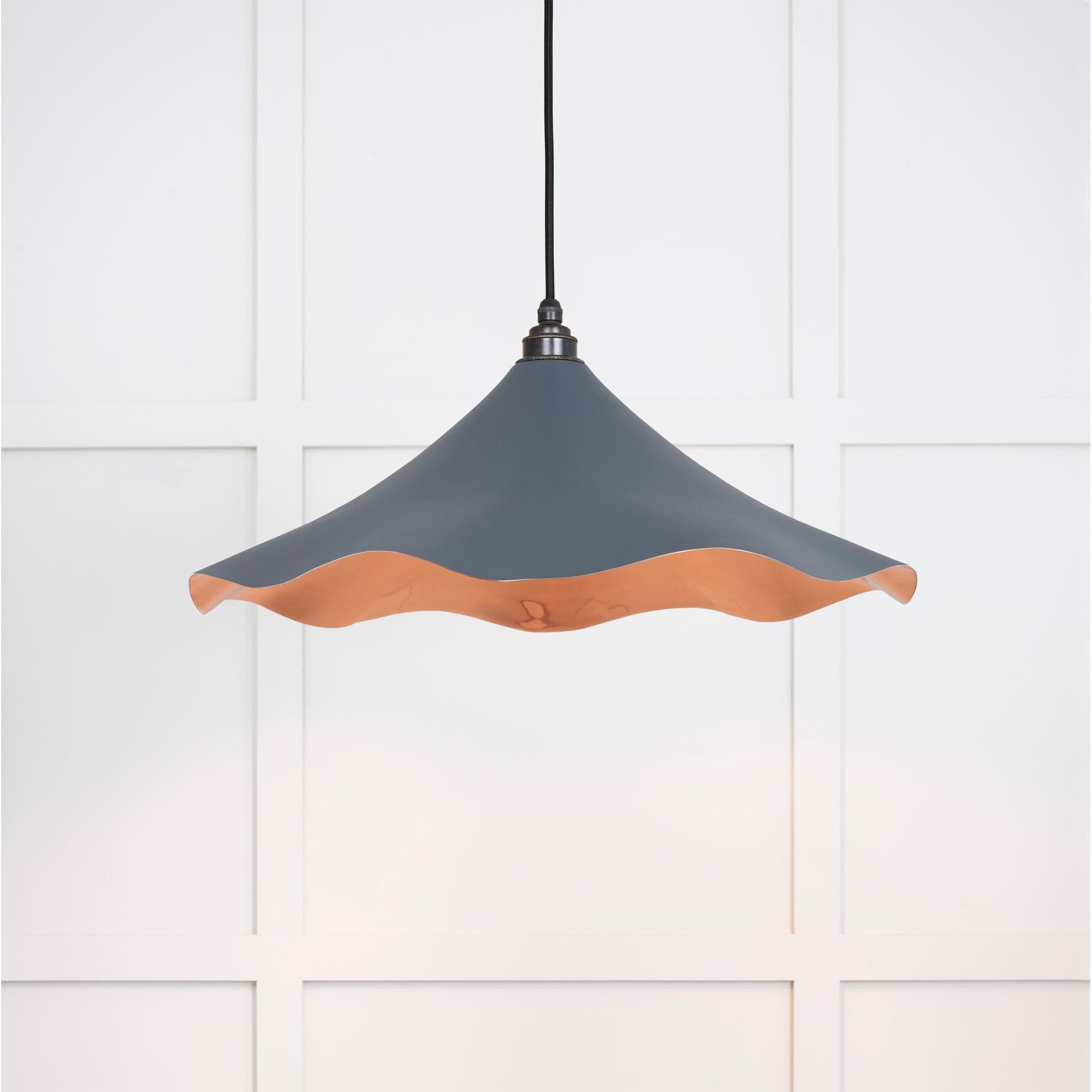 Smooth Copper Flora Pendant in Slate | From The Anvil - Ceiling Lights - From The Anvil - Yester Home