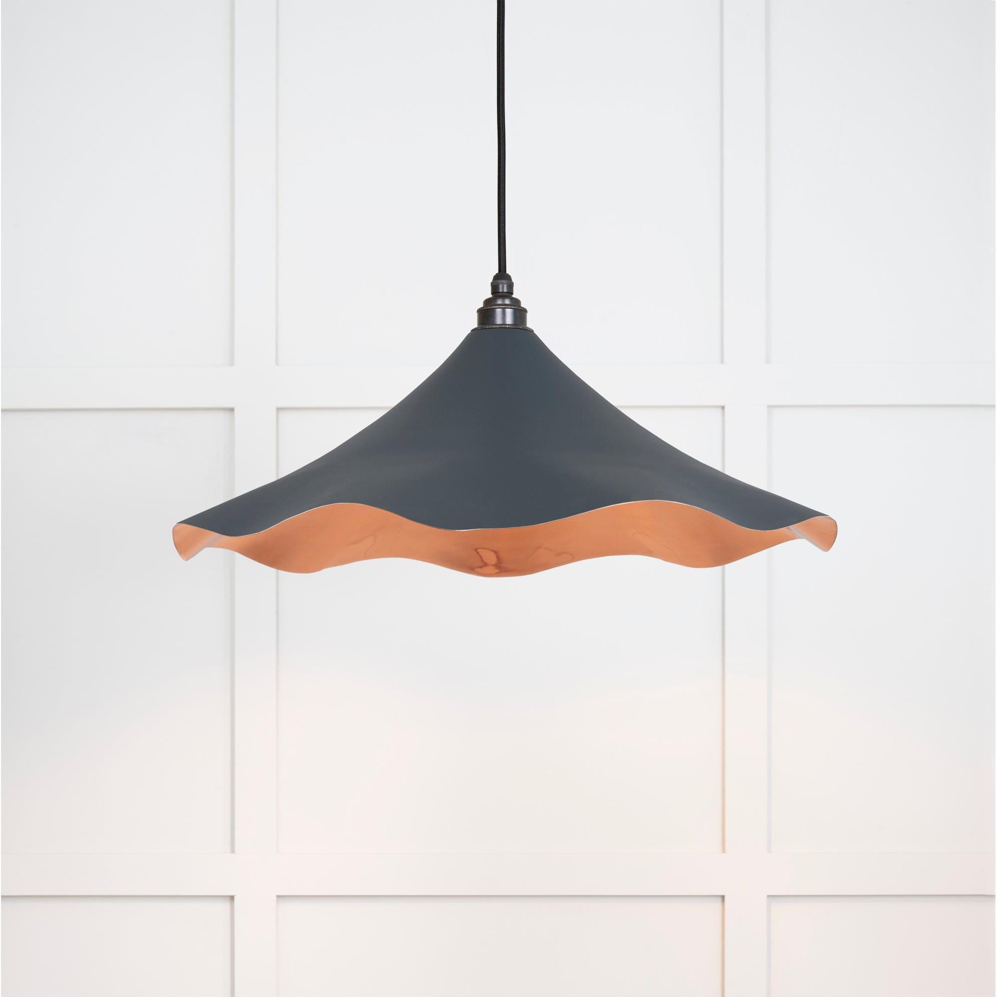 Smooth Copper Flora Pendant in Soot | From The Anvil - Ceiling Lights - From The Anvil - Yester Home