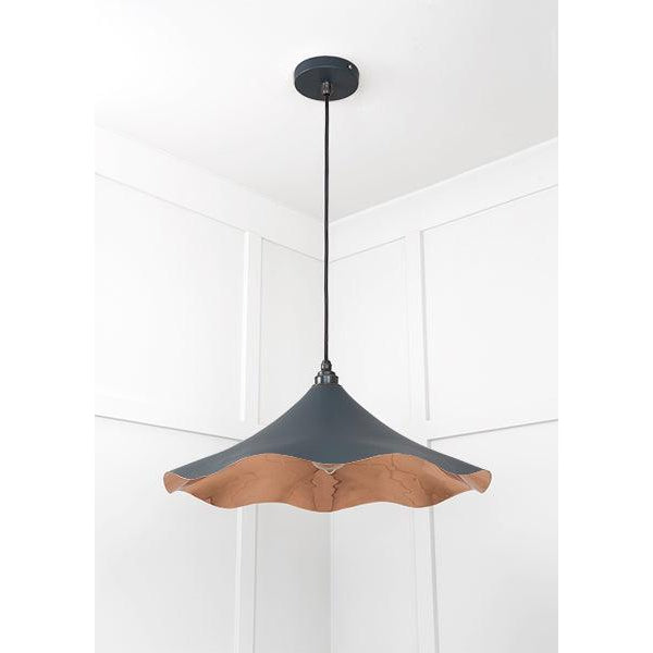Smooth Copper Flora Pendant in Soot | From The Anvil-Ceiling Pendants-Yester Home