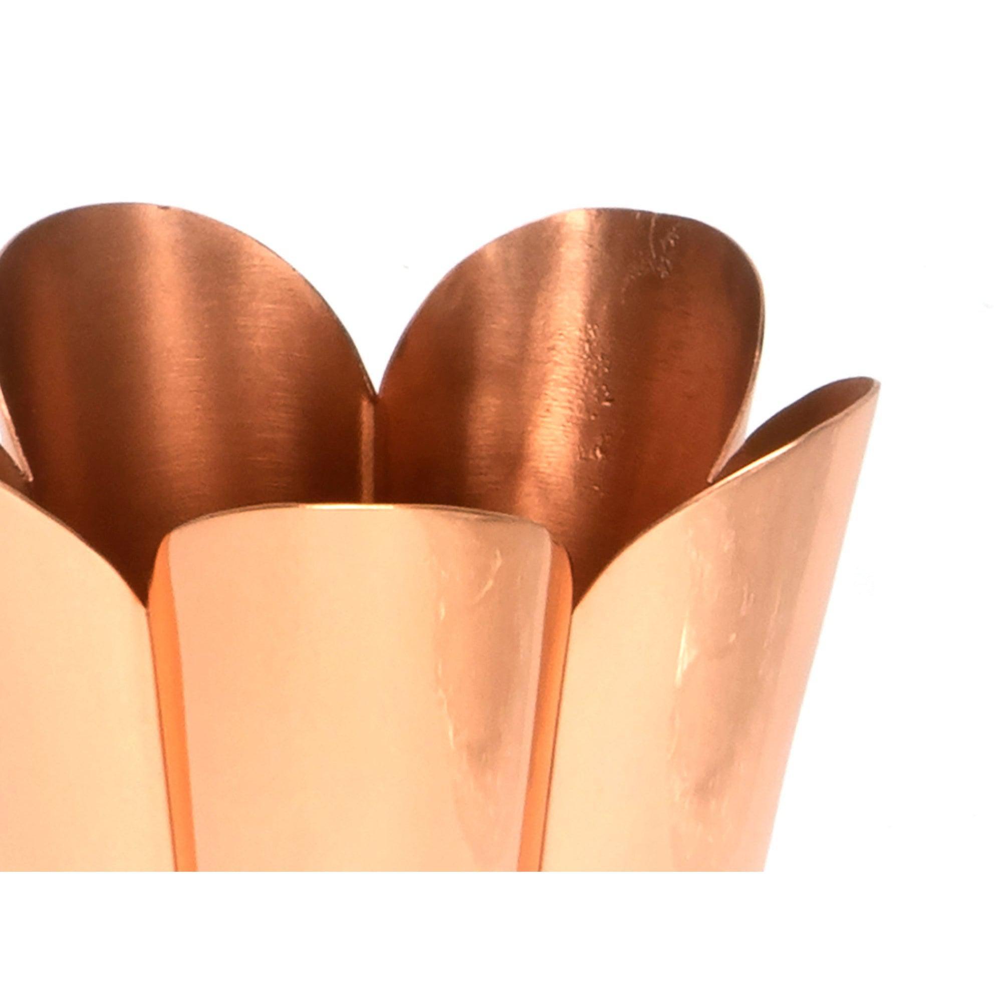 Smooth Copper Flora Pot - Small | From The Anvil-Plant Pots-Yester Home