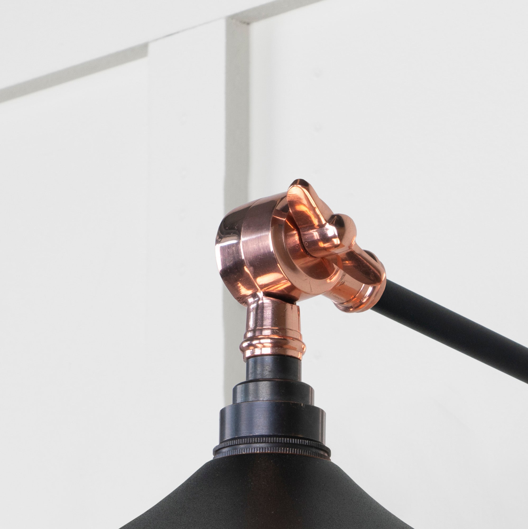 Smooth Copper Flora Wall Light in Elan Black | From The Anvil - Wall Lights - From The Anvil - Yester Home
