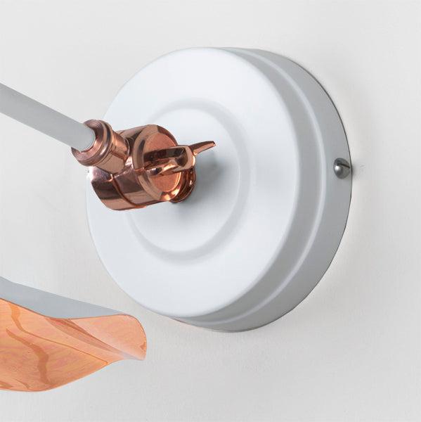 Smooth Copper Flora Wall Light in Flock | From The Anvil-Wall Lights-Yester Home