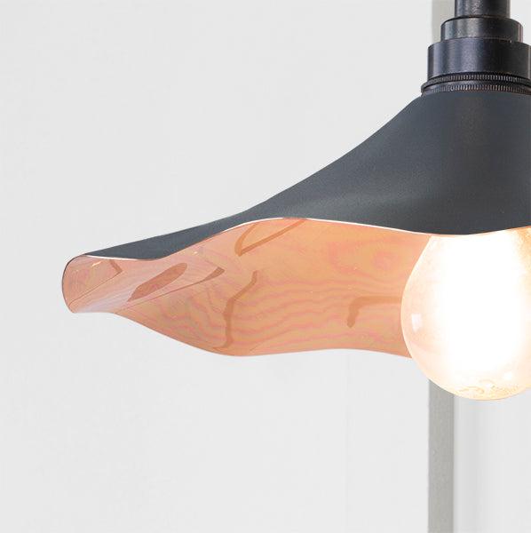 Smooth Copper Flora Wall Light in Slate | From The Anvil-Wall Lights-Yester Home