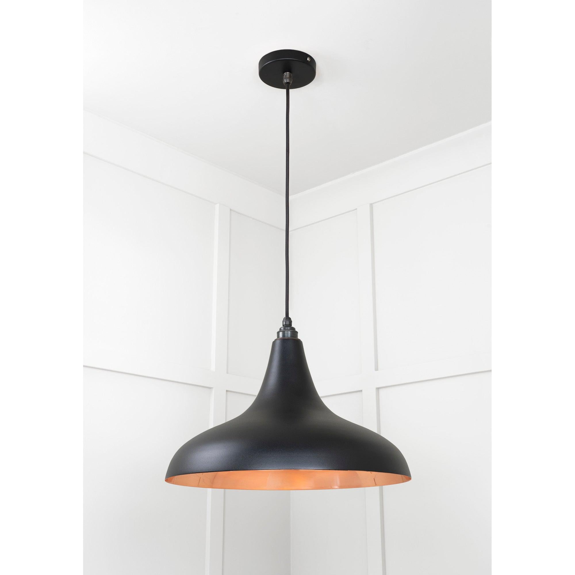 Smooth Copper Frankley Pendant in Elan Black | From The Anvil - Ceiling Lights - From The Anvil - Yester Home