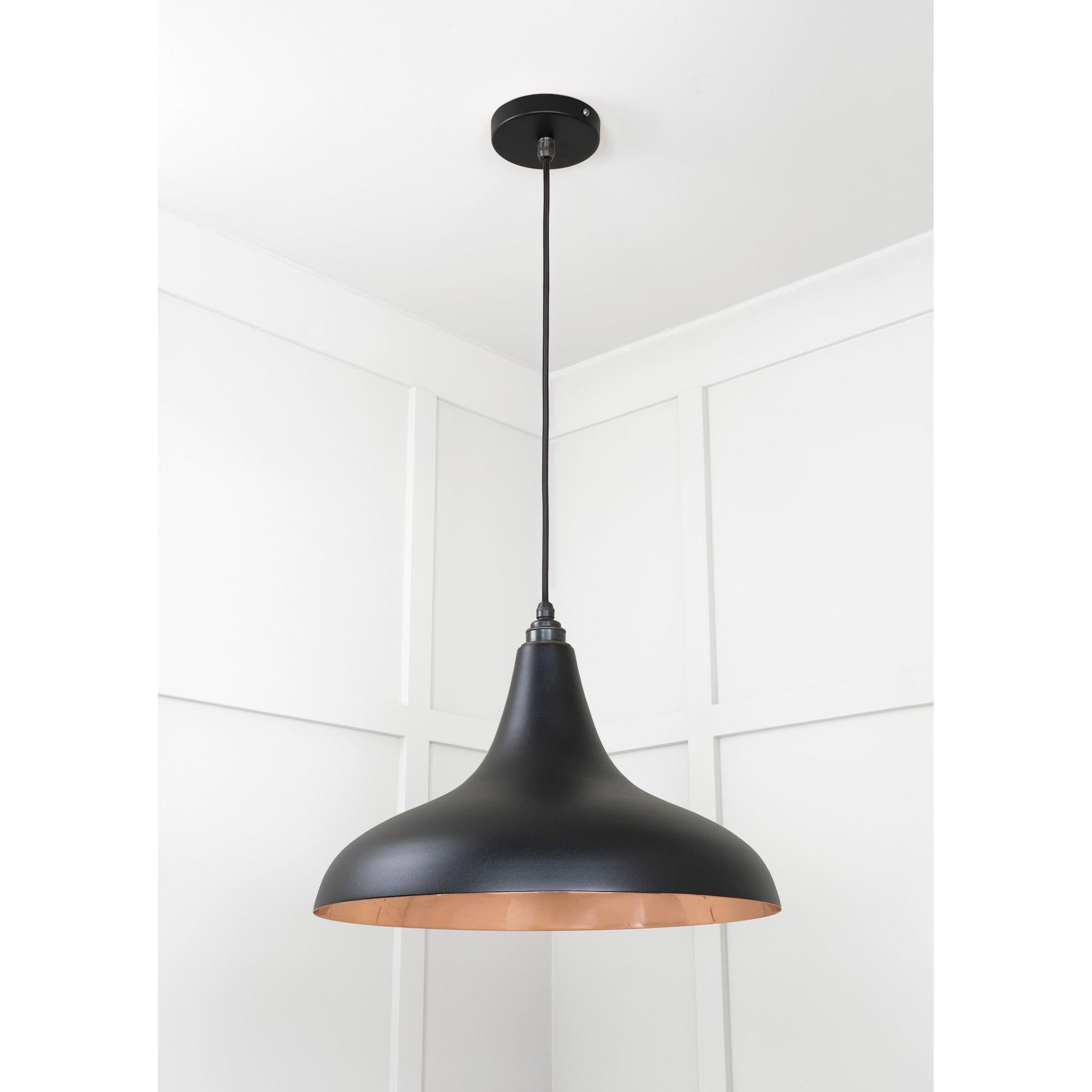 Smooth Copper Frankley Pendant in Elan Black | From The Anvil - Ceiling Lights - From The Anvil - Yester Home
