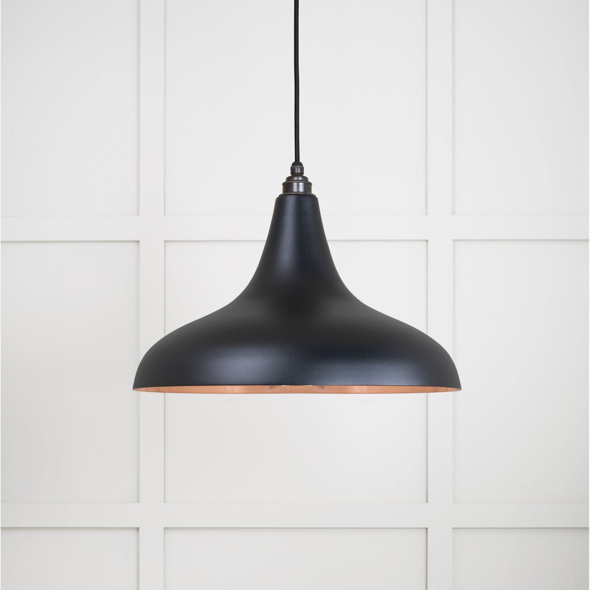 Smooth Copper Frankley Pendant in Elan Black | From The Anvil-Ceiling Pendants-Yester Home