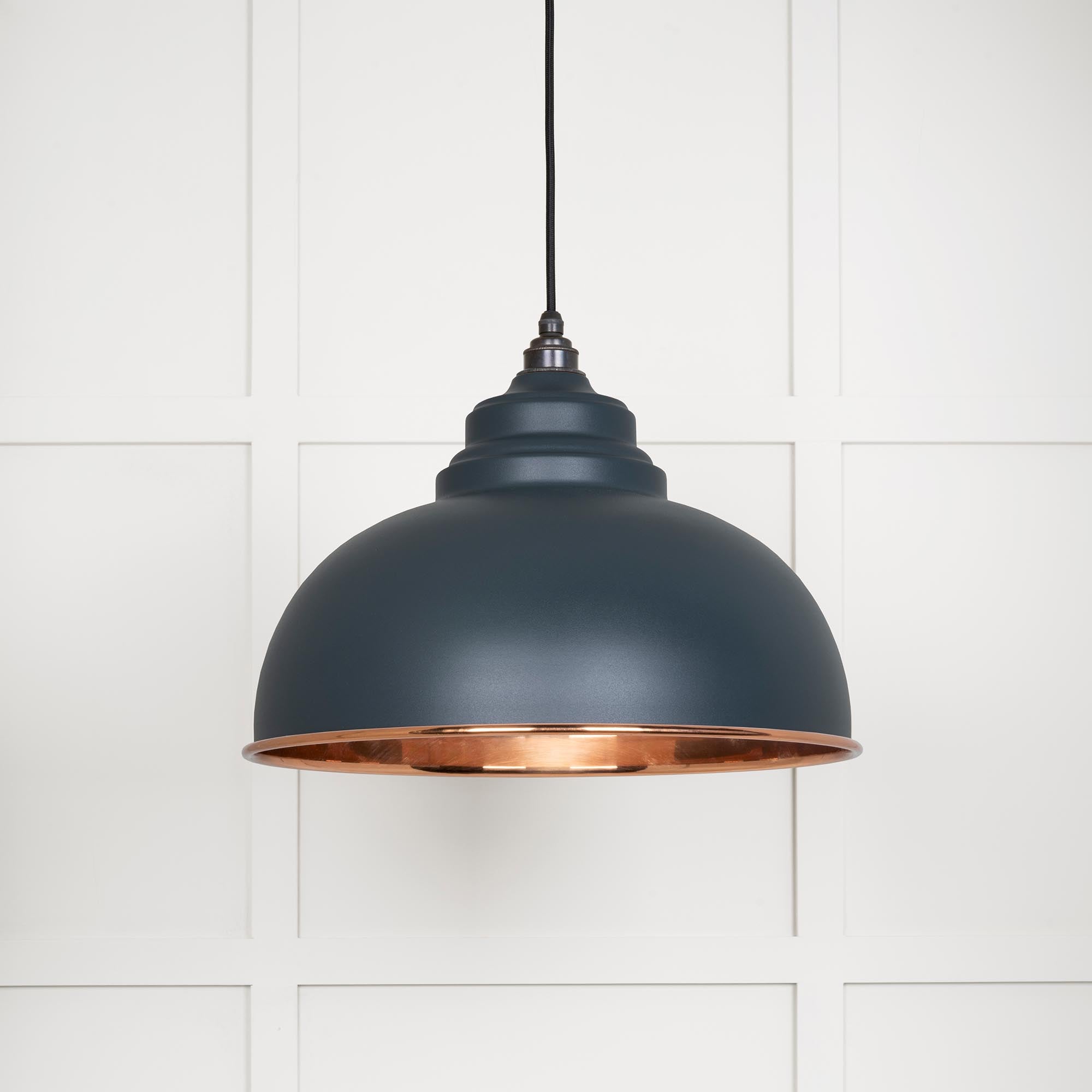 Smooth Copper Harborne Pendant in Soot | From The Anvil - Harborne - From The Anvil - Yester Home