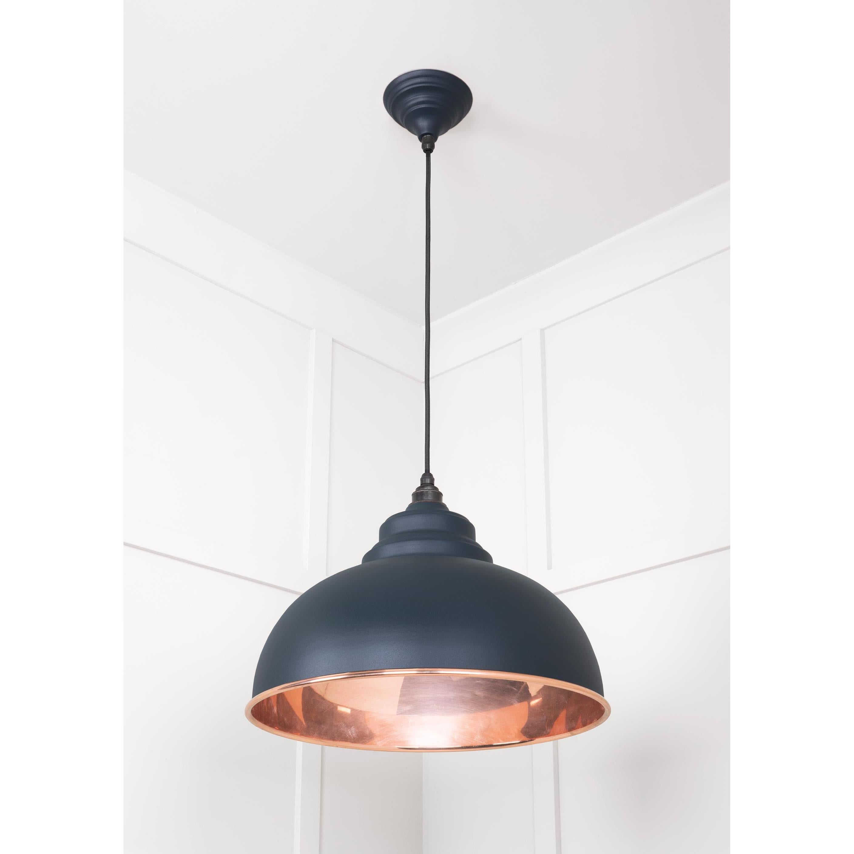 Smooth Copper Harborne Pendant in Soot | From The Anvil - Harborne - From The Anvil - Yester Home