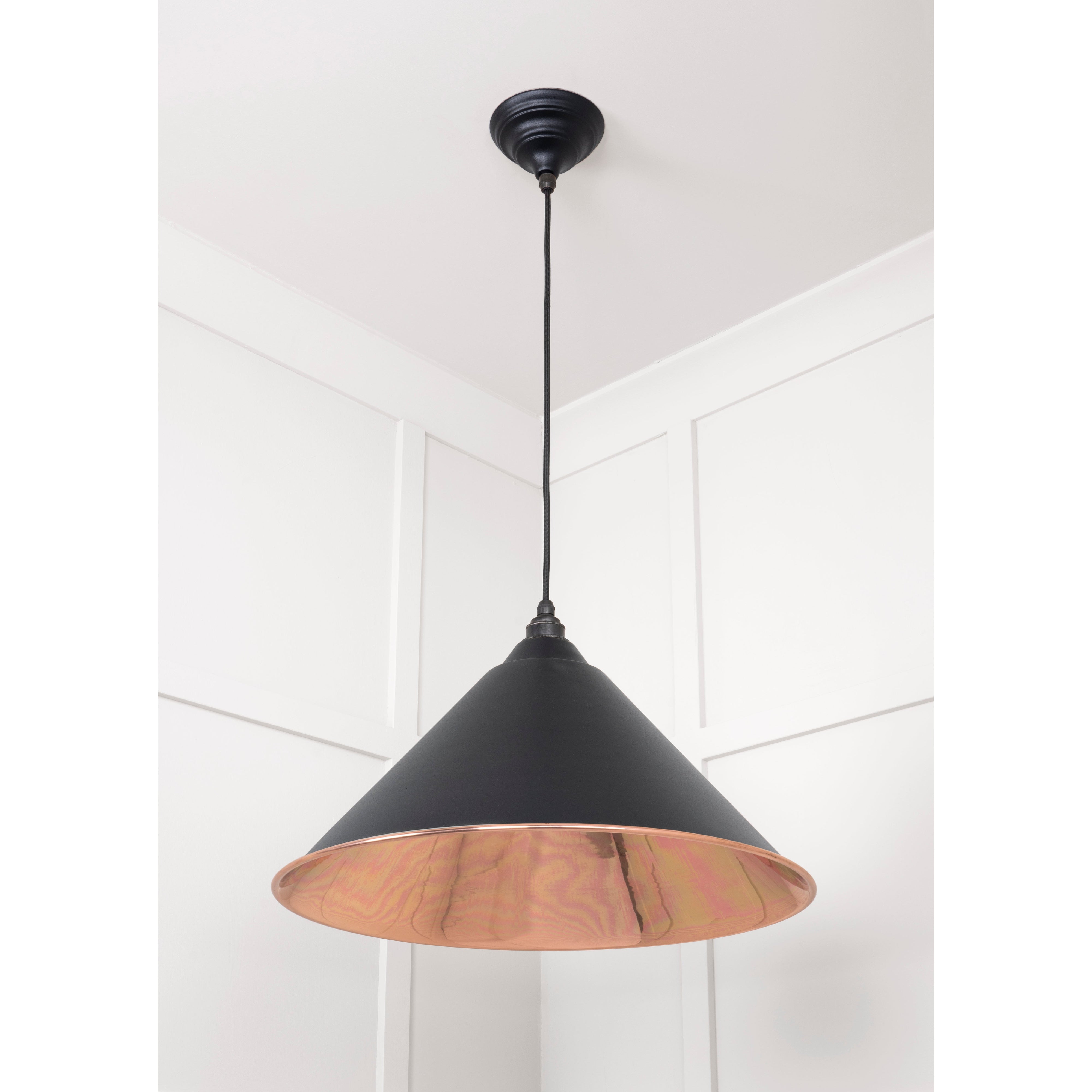 Smooth Copper Hockley Pendant in Elan Black | From The Anvil-Hockley-Yester Home