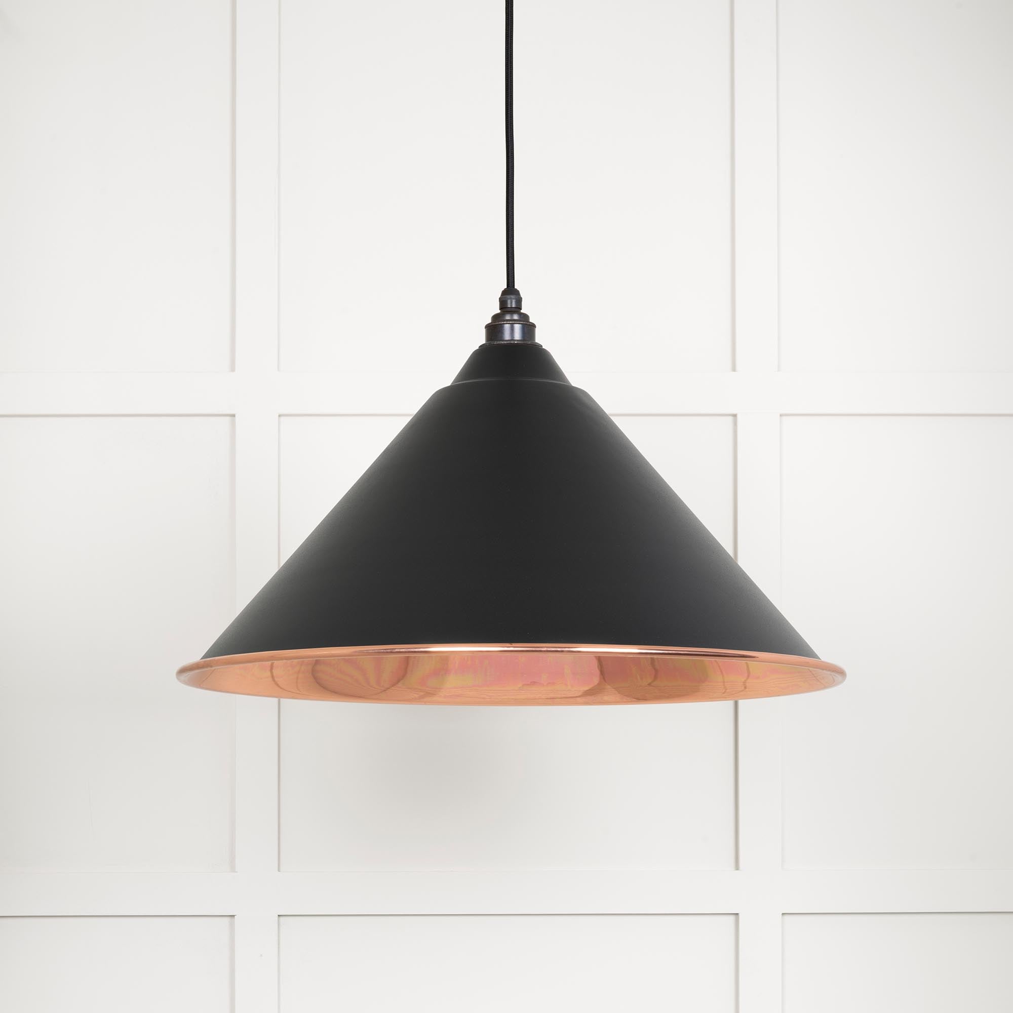 Smooth Copper Hockley Pendant in Elan Black | From The Anvil - Hockley - From The Anvil - Yester Home