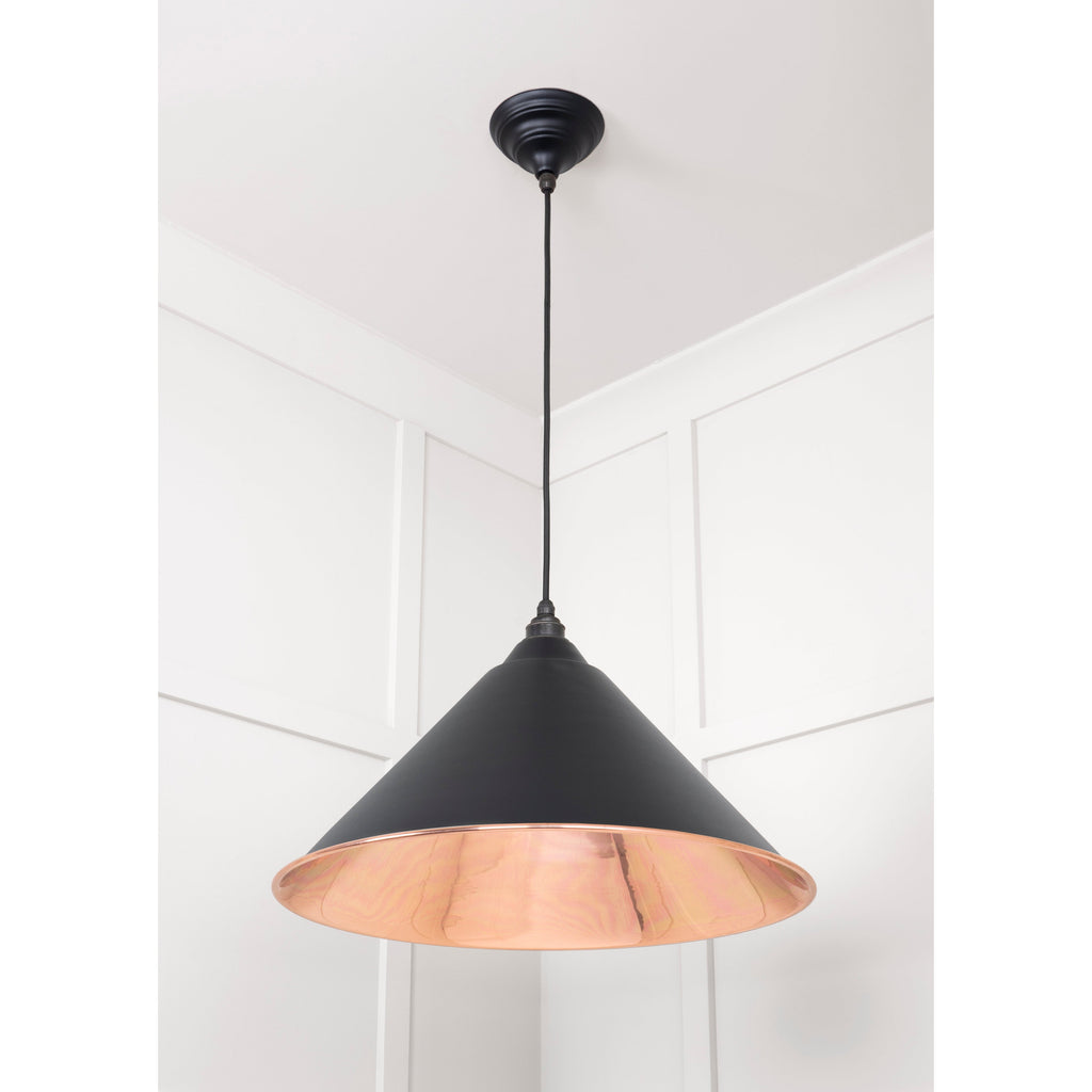 Smooth Copper Hockley Pendant in Elan Black | From The Anvil