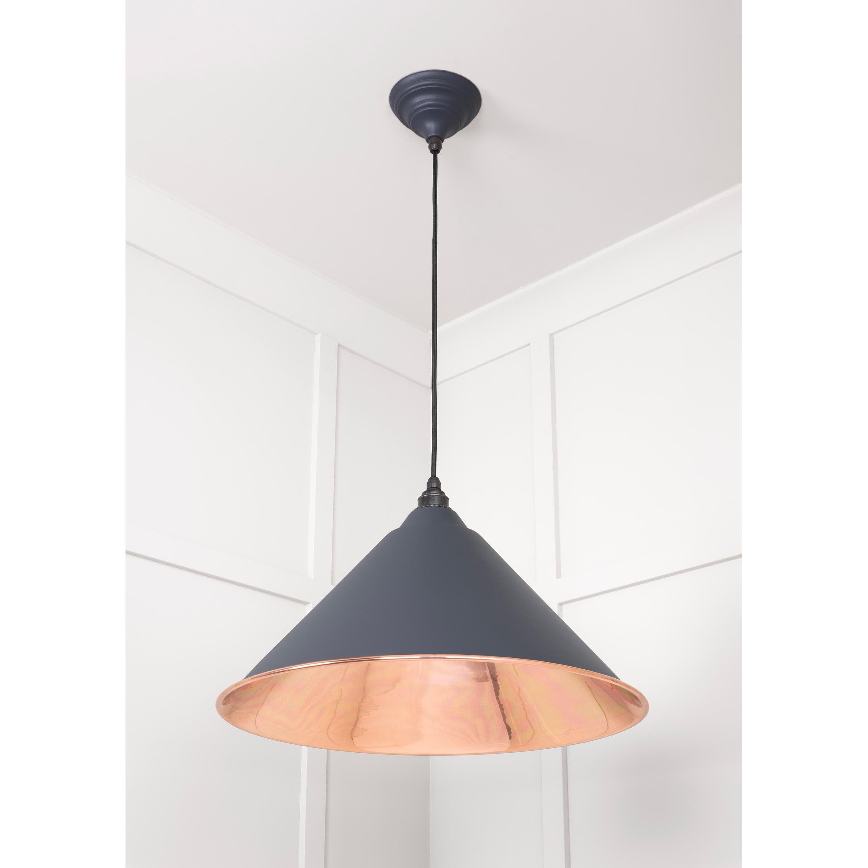 Smooth Copper Hockley Pendant in Slate | From The Anvil - Hockley - From The Anvil - Yester Home