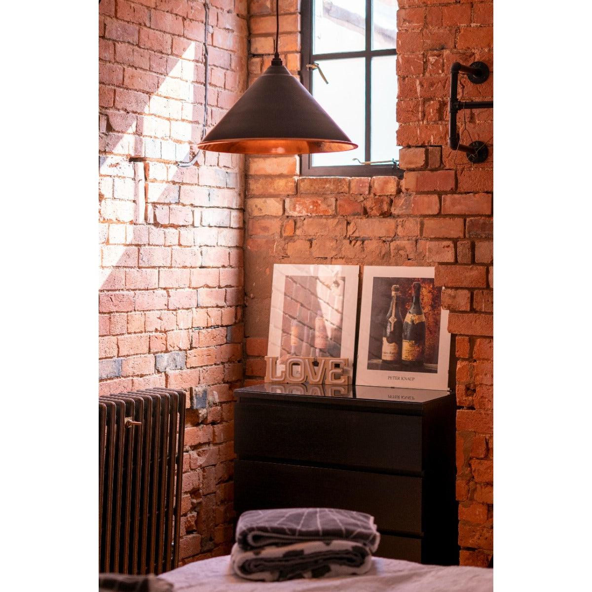 Smooth Copper Hockley Pendant in Soot | From The Anvil-Hockley-Yester Home
