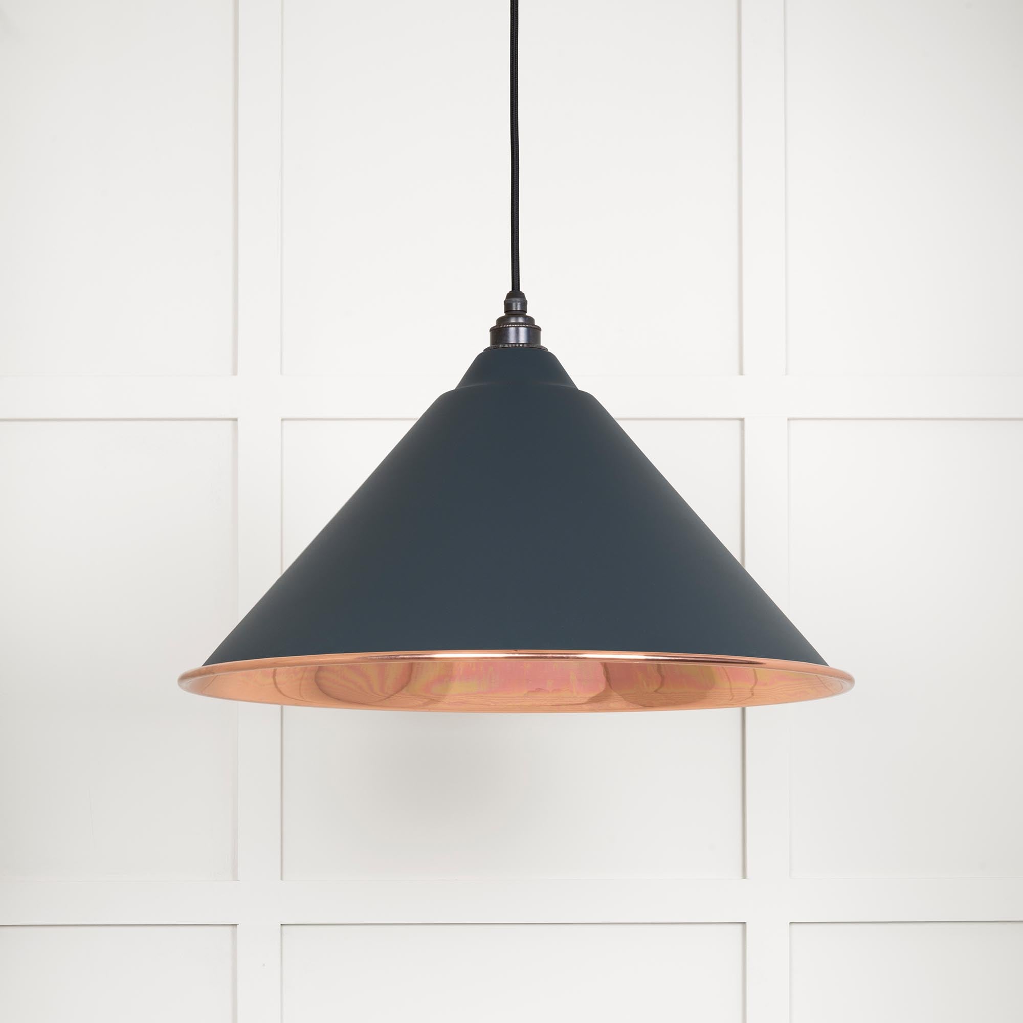 Smooth Copper Hockley Pendant in Soot | From The Anvil - Hockley - From The Anvil - Yester Home